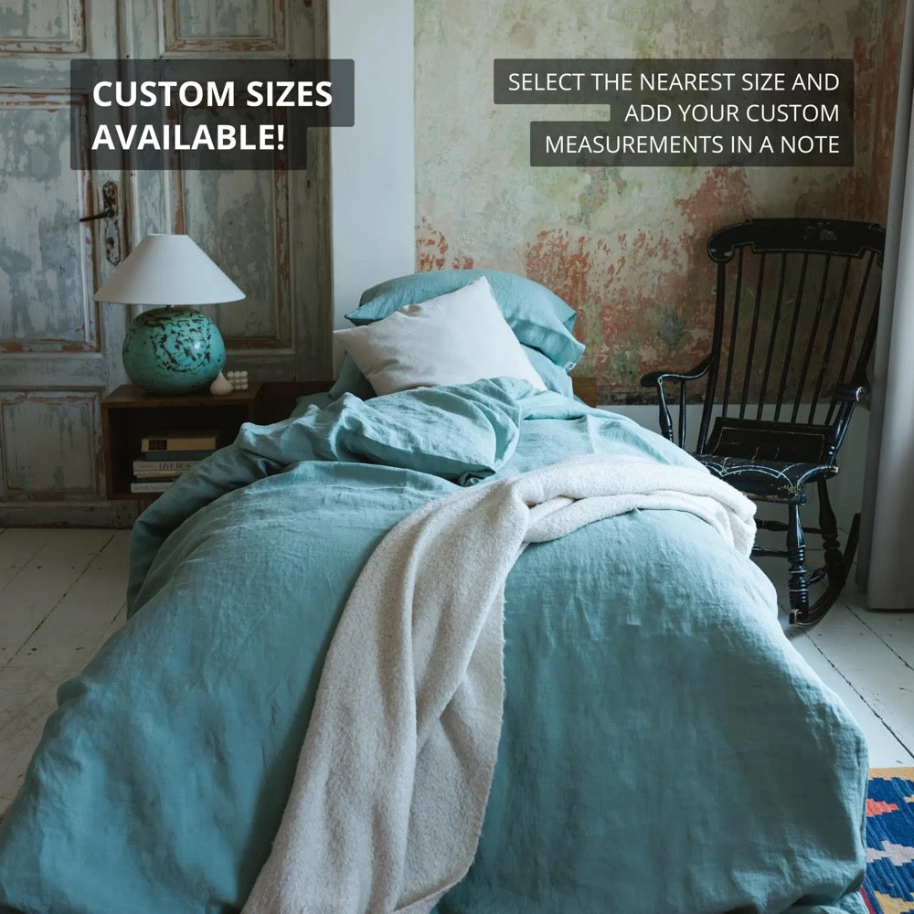 Linen Comforter Set: Organic Linen Bedding Set, Tan, Natural and Beige Duvet Cover Set, Twin, Full, Queen